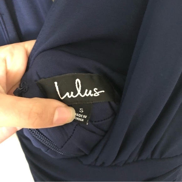 NWT Lulus Heavenly Huse A-line Gown in Navy blue - Picture 6 of 7